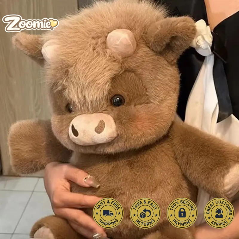 Zoomie® Running Highland Cow Plushie
